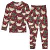 ALAZA Christmas Goose Flower Blossom 2 Piece Pajama Set Long Sleeve Top and Pants Sleepwear Unisex 5T Multicolor view 1