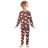 ALAZA Christmas Goose Flower Blossom 2 Piece Pajama Set Long Sleeve Top and Pants Sleepwear Unisex 5T Multicolor view 3