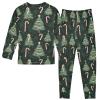 ALAZA Candy Cane Christmas Tree Star Ball 2 Piece Pajama Set Long Sleeve Top and Pants Sleepwear Unisex 5T Multicolor view 2