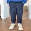 Toddler Girl Sweatpants Baby and Toddler Boys Cotton Jogger Sweatpants Pants Pull on Cotton Pants with Pockets Multipacks Long Pants (Blue, 5-6 Years) view 2