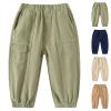 Betadog Sweats for Boys', Baby Boy Pants Girl's Solid Elastic Waist Thermal Lined Jogger Sweatpants (Navy, 12-24 Months) view 1