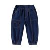 Betadog Sweats for Boys', Baby Boy Pants Girl's Solid Elastic Waist Thermal Lined Jogger Sweatpants (Navy, 12-24 Months) view 2