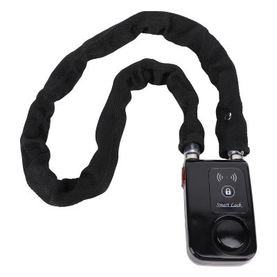 Zunate Bluetooth Smart Bike Chain Lock - Anti-Theft Electric Scooter Lock with App Control & Vibration Warning for Outdoor Use (Black)
