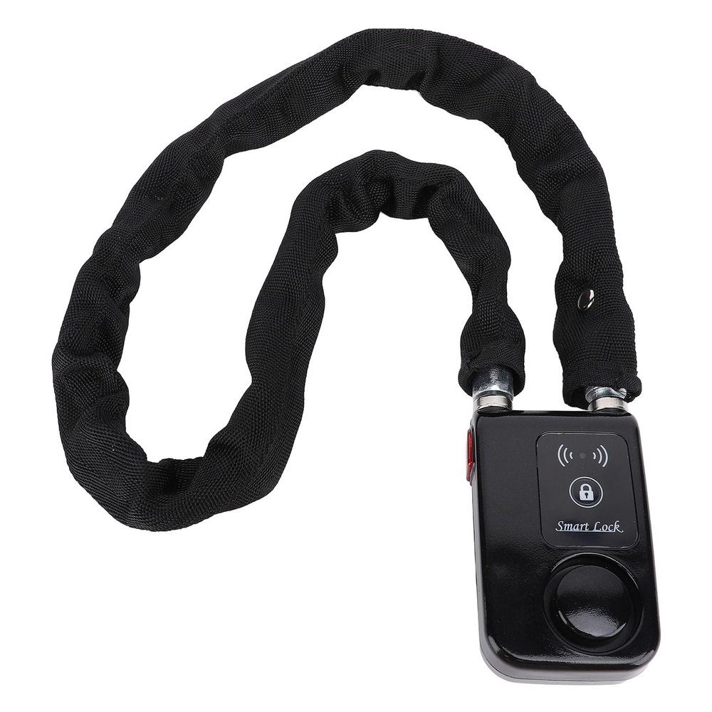 Zunate Bluetooth Smart Bike Chain Lock - Anti-Theft Electric Scooter Lock with App Control & Vibration Warning for Outdoor Use (Black)