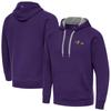 Antigua Men's Purple Baltimore Ravens Brushed Carbon Victory Pullover Hoodie view 1