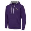 Antigua Men's Purple Baltimore Ravens Brushed Carbon Victory Pullover Hoodie view 2