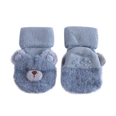 Toddler Baby Boys Girls Solid Thicken Socks Warm Soft Sole Non Slip Socks Soft And Elegant Girls Socks (Blue, One Size)