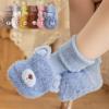 Toddler Baby Boys Girls Solid Thicken Socks Warm Soft Sole Non Slip Socks Soft And Elegant Girls Socks (Blue, One Size) view 3