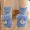 Toddler Baby Boys Girls Solid Thicken Socks Warm Soft Sole Non Slip Socks Soft And Elegant Girls Socks (Blue, One Size) view 4