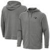 Antigua Men's Heather Black Baltimore Ravens Effortless Full-Zip Hoodie Jacket view 1