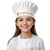 Personalized Lil' Baker Kids Chef Hat & Apron - Customized Toddler Chef Hat, Elastic Band - Kids Kitchen Gear in White, Black, Red, Purple, Pink