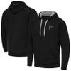 Antigua Men's Black Atlanta Falcons Brushed Carbon Victory Pullover Hoodie