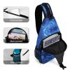DWVTMNS Chest Bag Electric Blue Pattern Printed Front Chest Pack Crossbody Pack for Hikingcycling Shopping Mountain Climbing view 4