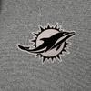 Antigua Men's Heather Black Miami Dolphins Effortless Full-Zip Hoodie Jacket view 4