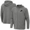 Antigua Men's Heather Black Detroit Lions Effortless Full-Zip Hoodie Jacket view 1