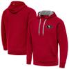 Antigua Men's Scarlet San Francisco 49ers Brushed Carbon Victory Pullover Hoodie view 1