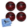 Bowlerstore Products EPCO Candlepin Bowling Ball- Cobra Pro Rubber, Red & Black (4 1/2 inch- 2lbs. 6oz.) 4 Balls view 1