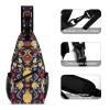 DWVTMNS Chest Bag Hand Drawn Pomegranate Printed Front Chest Pack Crossbody Pack for Hikingcycling Shopping Mountain Climbing view 3