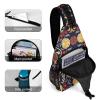DWVTMNS Chest Bag Hand Drawn Pomegranate Printed Front Chest Pack Crossbody Pack for Hikingcycling Shopping Mountain Climbing view 4
