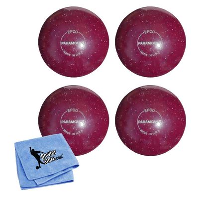 EPCO Candlepin Bowling Balls - Paramount Speckled - Cranberry (4 1/2 inch- 2lbs. 6oz.) 4 Balls