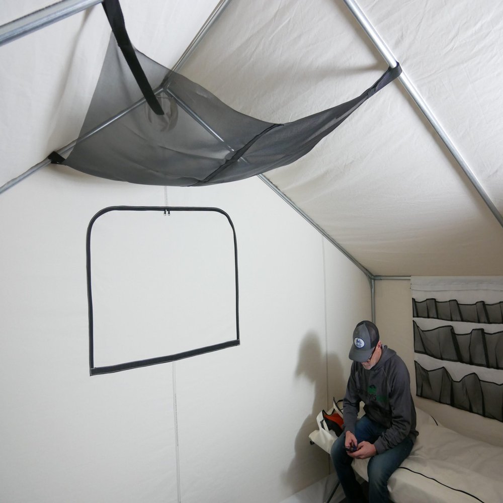 Davis Tent Storage Loft, Sport Show Special, Durable Overhead Gear Organizer for Wall Tents, Heavy-Duty Canvas Shelf for Hunting, Camping & Outdoor Adventures