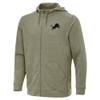 Antigua Men's Olive Detroit Lions Effortless Full-Zip Hoodie Jacket view 2