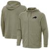 Antigua Men's Olive Buffalo Bills Effortless Full-Zip Hoodie Jacket view 1