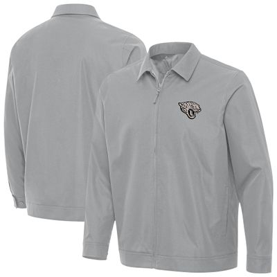 Antigua Men's Gray Jacksonville Jaguars Pivot Full-Zip Jacket
