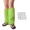 Jesscasday Leg Warmer Women Faux Furs Fuzzy Long Boots Shoes Cuffs Cover Warm Furry Costume view 3