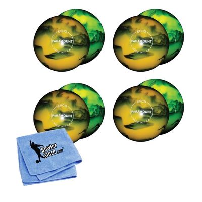 Bowlerstore Products EPCO Candlepin Bowling Balls - Marbleized Glow -Yellow & Black (4 1/2 inch- 2lbs. 6oz.) 4 Balls