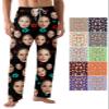 Custom Pajama Pants for lovers Men Women Personalized Pajamas with Photo Dog Cat Face Valentine's Day Gifts Customized pajama pants funny face matching pants for couples pj 46 view 1
