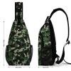 DWVTMNS Chest Bag Green Camouflage Printed Front Chest Pack Crossbody Pack for Hikingcycling Shopping Mountain Climbing view 2