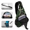 DWVTMNS Chest Bag Green Camouflage Printed Front Chest Pack Crossbody Pack for Hikingcycling Shopping Mountain Climbing view 4