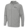 Antigua Men's Heather Gray Denver Broncos Effortless Full-Zip Hoodie Jacket view 2