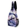 DWVTMNS Chest Bag Clouds over The Castle Printed Front Chest Pack Crossbody Pack for Hikingcycling Shopping Mountain Climbing view 1