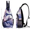 DWVTMNS Chest Bag Clouds over The Castle Printed Front Chest Pack Crossbody Pack for Hikingcycling Shopping Mountain Climbing view 2