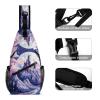 DWVTMNS Chest Bag Clouds over The Castle Printed Front Chest Pack Crossbody Pack for Hikingcycling Shopping Mountain Climbing view 3