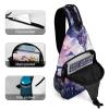 DWVTMNS Chest Bag Clouds over The Castle Printed Front Chest Pack Crossbody Pack for Hikingcycling Shopping Mountain Climbing view 4