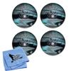 EPCO Candlepin Bowling Balls - Cobra Pro Rubber - Black, Light Blue & Grey (4 1/2 inch- 2lbs. 7oz.) 4 Balls view 1