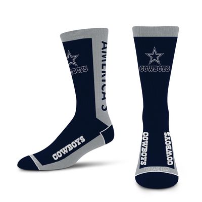 For Bare Feet - NFL MVP Classic Team Logo Youth Size Kids Crew Socks Approx. 4-8 years old - Dallas Cowboys America's Team