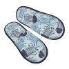 MULIHU Jellyfish Seamless Pattern Slippers Winter Indoor and Outdoor Slipper Warm Cozy Soft Lightweight House Shoes Fuzzy Slip-On Slipper Large view 1