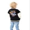 Hot Wheels Boys Bomber Jacket | Kids Flame Logo Graphic Print Varsity Jacket in Black | Childrens Baseball Jacket view 2