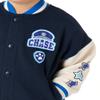 Paw Patrol Chase Boys Bomber Jacket | Kids Blue Puppy Character Logo Varsity Jacket | Childrens Baseball Jacket view 4