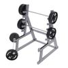 ibasenice Miniature Squat Rack Pen Holder with Barbell Pen, Dollhouse Gym Furniture, Office Desk Decor, Black Plastic, 6.29x4.72x3.93 Inches, Set of 4 for Home, Office, Car view 1