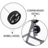 ibasenice Miniature Squat Rack Pen Holder with Barbell Pen, Dollhouse Gym Furniture, Office Desk Decor, Black Plastic, 6.29x4.72x3.93 Inches, Set of 4 for Home, Office, Car view 4
