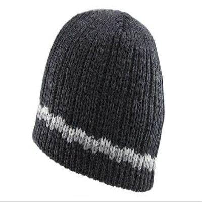 212 Main Dohm Check Stripe Winter Hat - Pepper, Medium - Large - Multicoloured