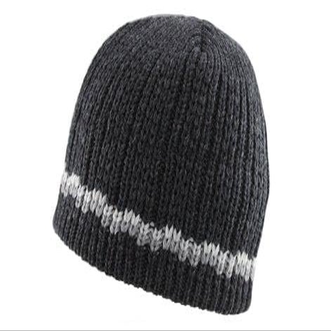 212 Main Dohm Check Stripe Winter Hat - Pepper, Medium - Large - Multicoloured