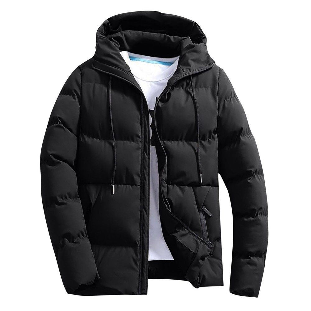 Men's Thickened Warm down Jackets Winter Puffer Coats Hood Lightweight Windproof Insulated Jackets Snow Ski Coats