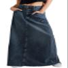 chouyatou Women's Vintage A-Line Frayed Maxi Denim Skirt Distressed High Waist Long Jean Skirt (Large, Dark Blue) view 1