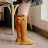 Baby Girls Knee High Socks Cotton Uniform Socks Tube Ruffled Stockings Newborn Infant Girls (Yellow, 18-36 Months) view 3